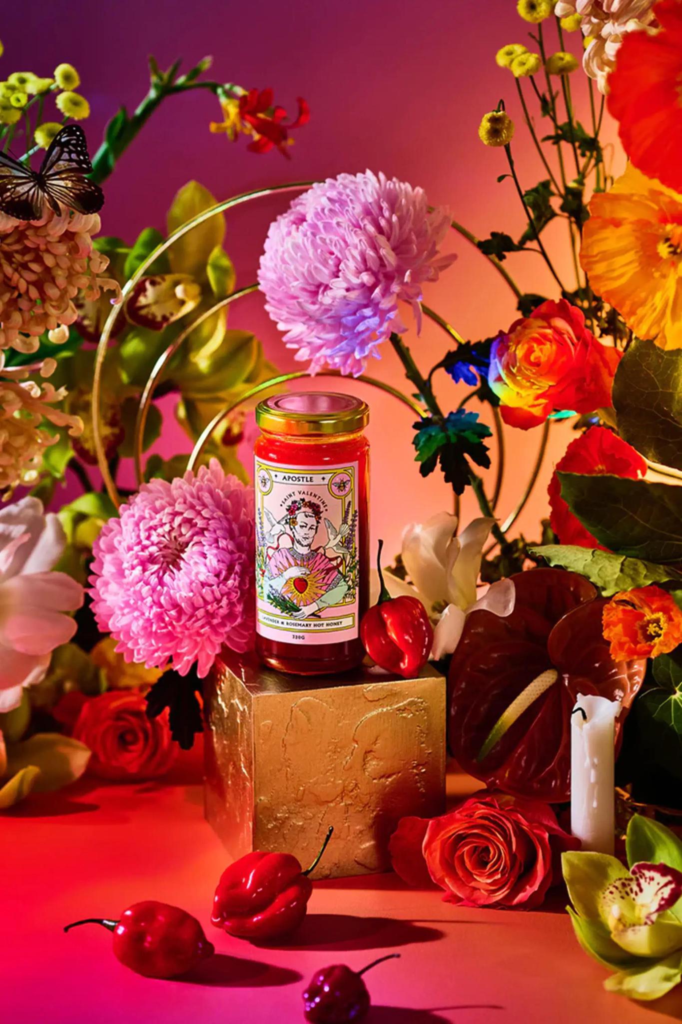 Apostle - Saint Valentine Lavender & Rosemary Hot Honey - 320g - Whisked.net.au