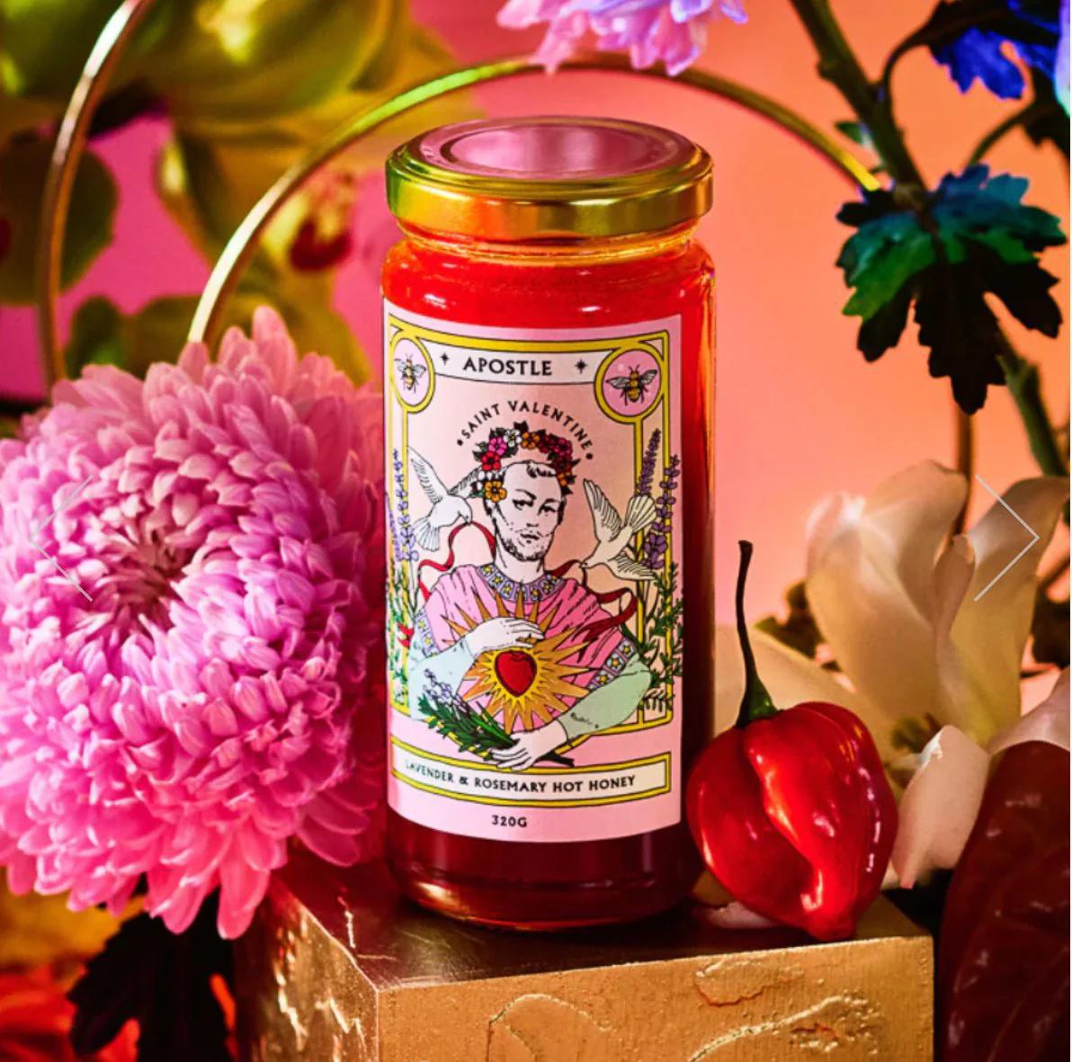 Apostle - Saint Valentine Lavender & Rosemary Hot Honey - 320g - Whisked.net.au