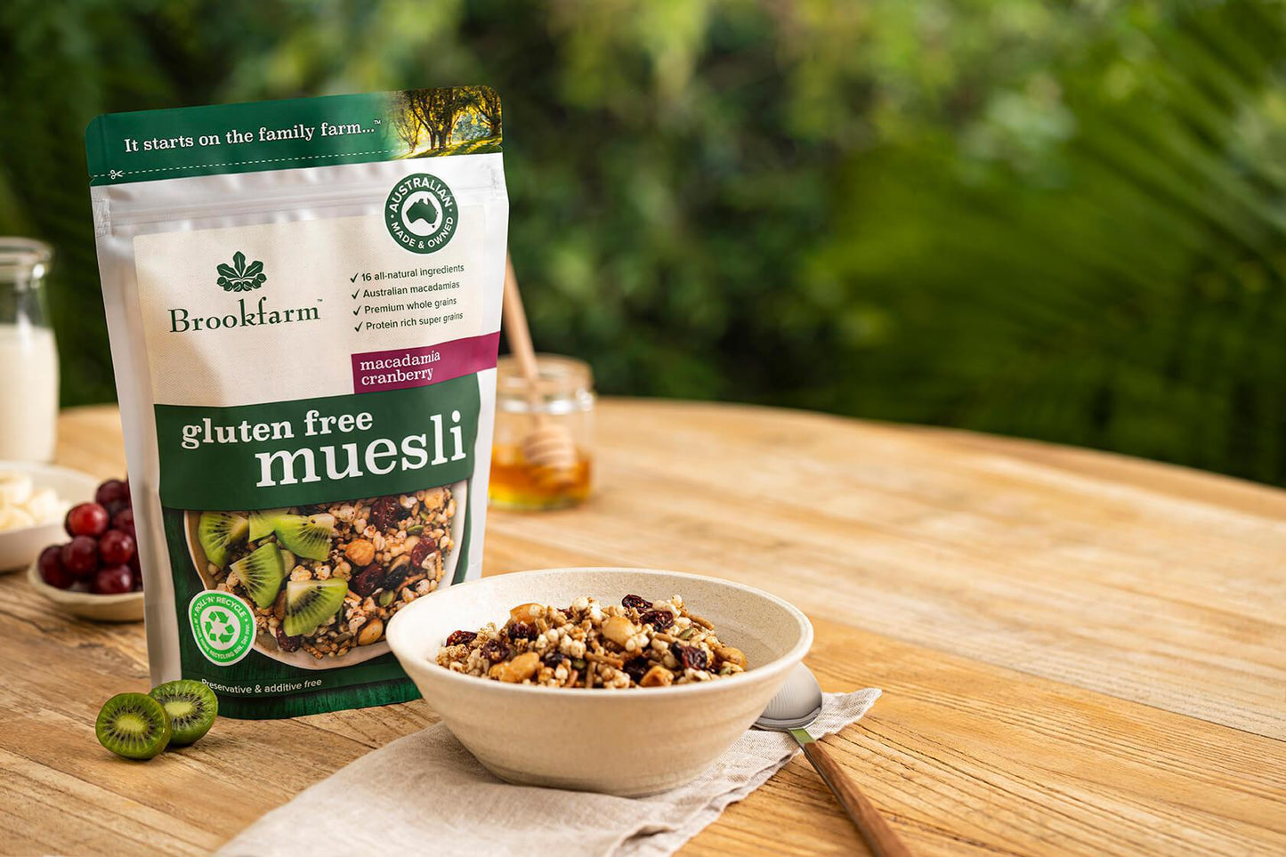 Brookfarm Gluten Free Macadamia Cranberry Muesli - Whisked.net.au