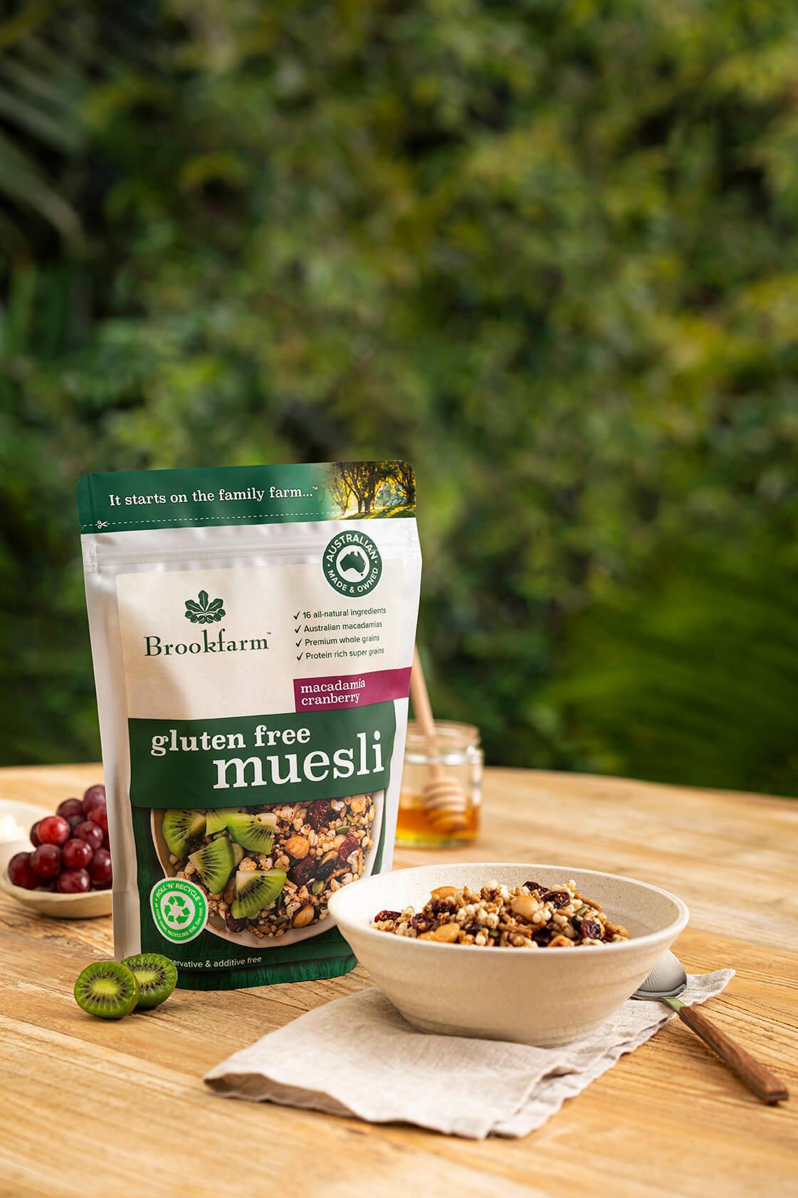 Brookfarm Gluten Free Macadamia Cranberry Muesli - Whisked.net.au