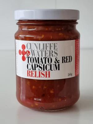 Cunliffe & Waters Tomato & Red Capsicum Relish 260g - Whisked.net.au