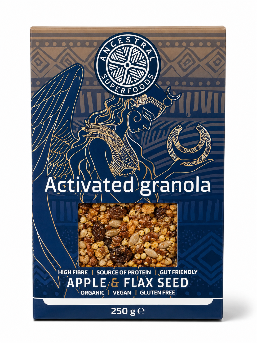 Ancestral Superfoods - Organic Activated Granola Apple & Flex Seed 250g