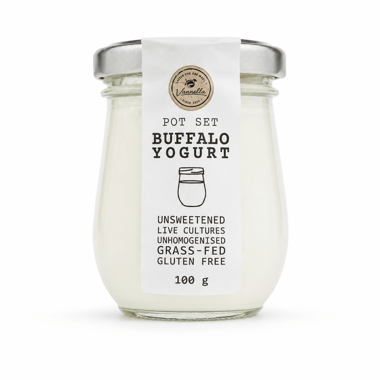 Vannella - Pot Set Buffalo Yogurt - 100g - Whisked.net.au