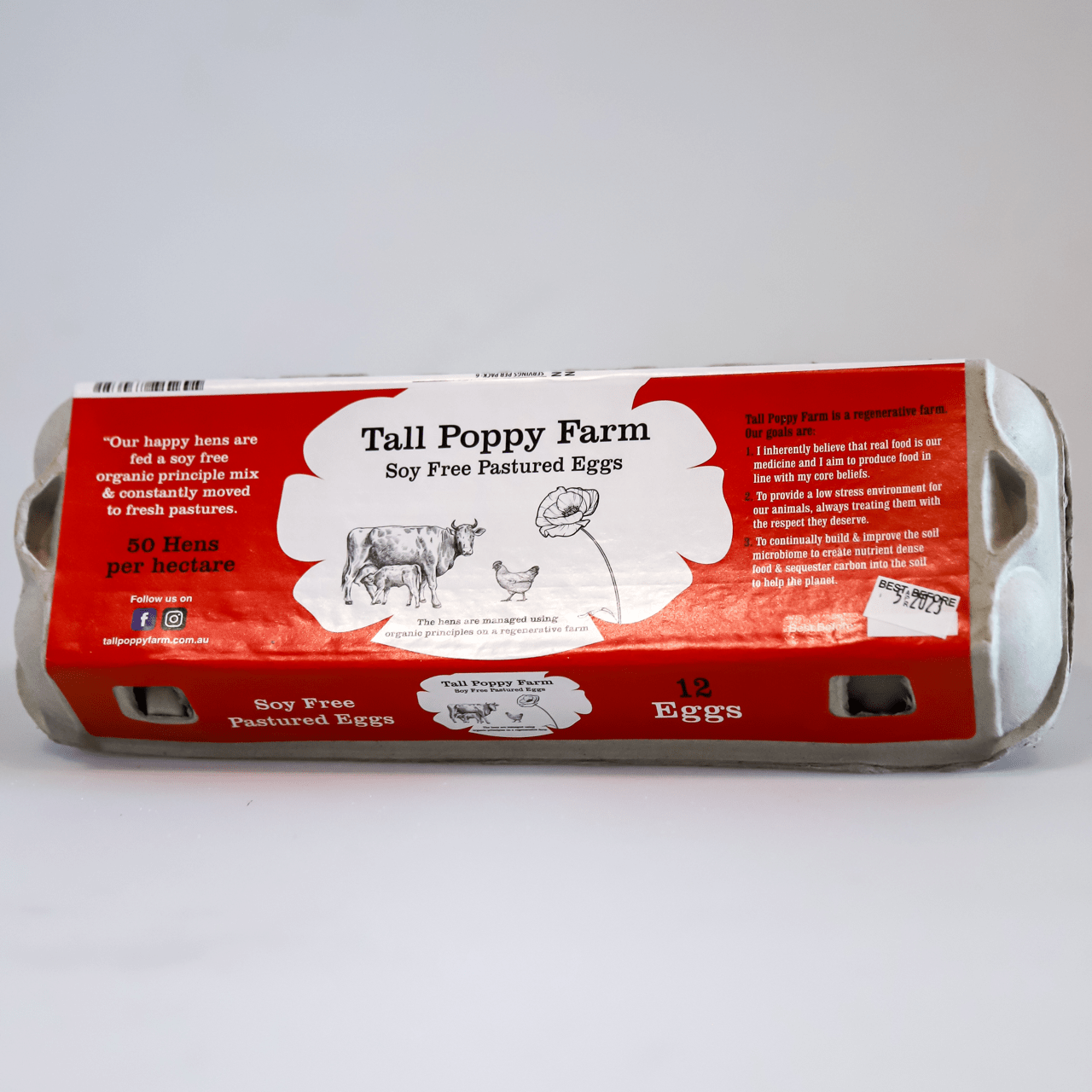 Tall Poppy Farm - Organic, Soy Free & Pastured Eggs - Whisked.net.au