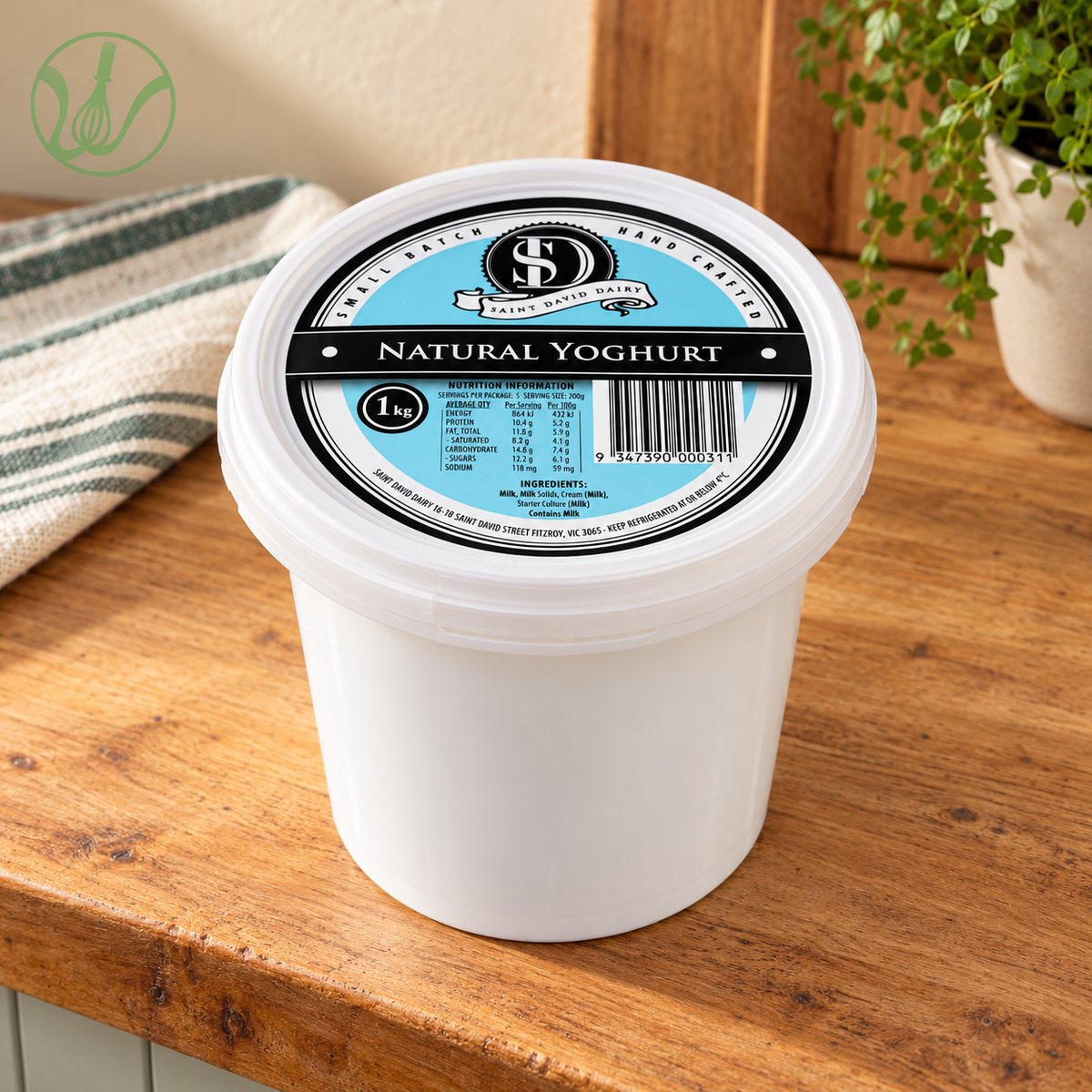 St David Dairy Natural Yoghurt 1kg