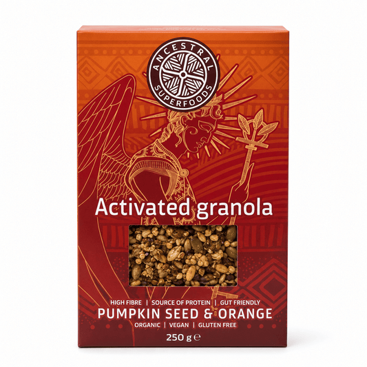 Ancestral Superfoods - Organic Activated Granola Pumpkin Seeds & Orange 250g - Whisked.net.au