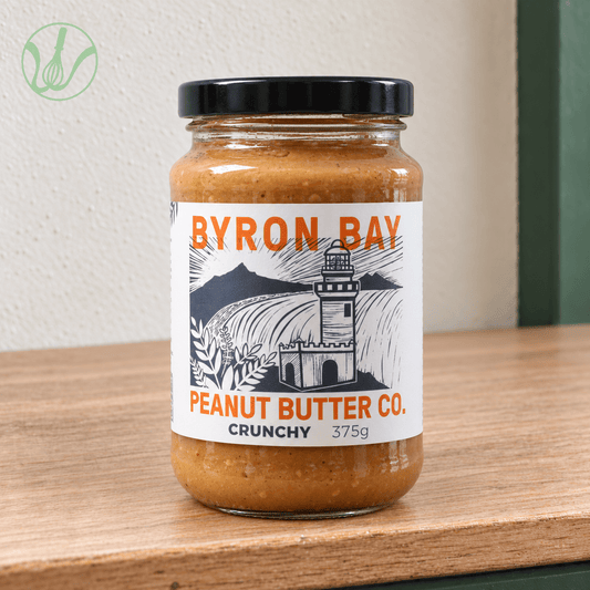 Byron Bay Peanut Butter Co. - Crunchy Peanut Butter - 375g - Whisked.net.au