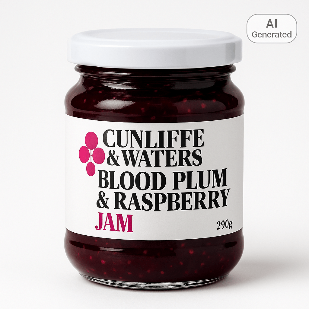 Cunliffe & Waters - Blood Plum & Raspberry Jam - 290g - Whisked.net.au