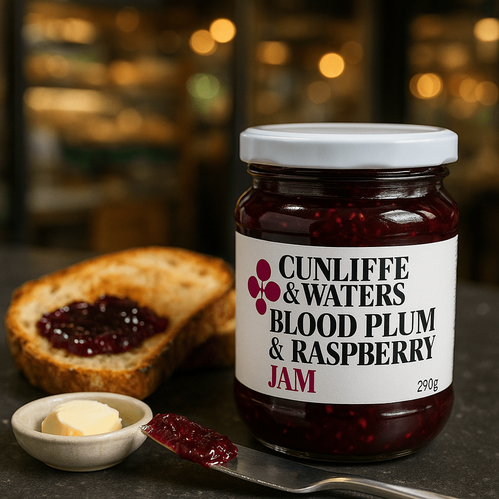 Cunliffe & Waters - Blood Plum & Raspberry Jam - 290g - Whisked.net.au
