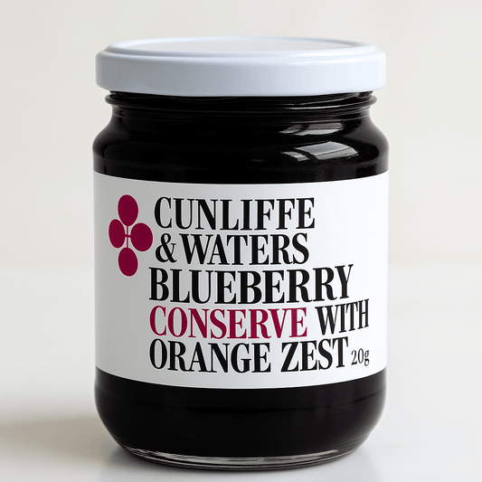 Cunliffe & Waters – Blueberry Conserve with Orange Zest – 290g - Whisked.net.au