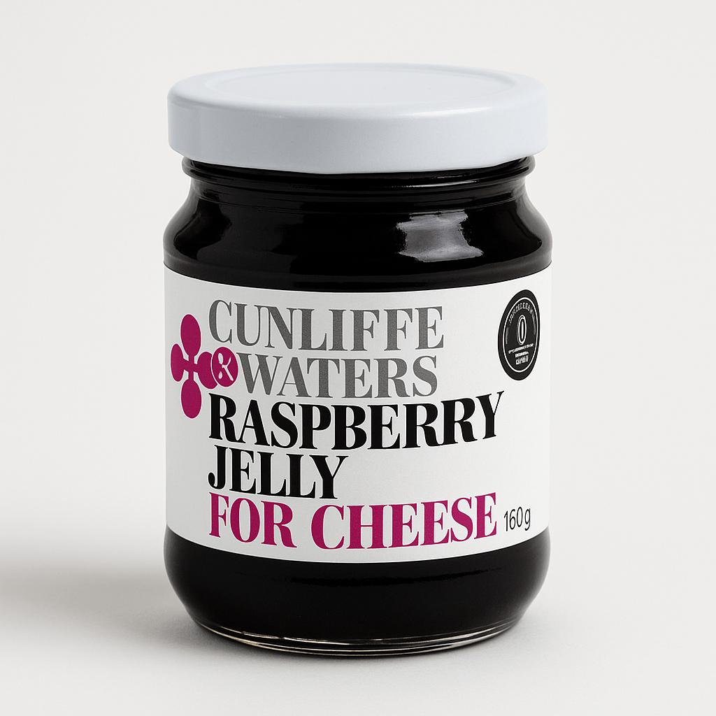 Cunliffe & Waters – Raspberry Jelly for Cheese - 160g - Whisked.net.au