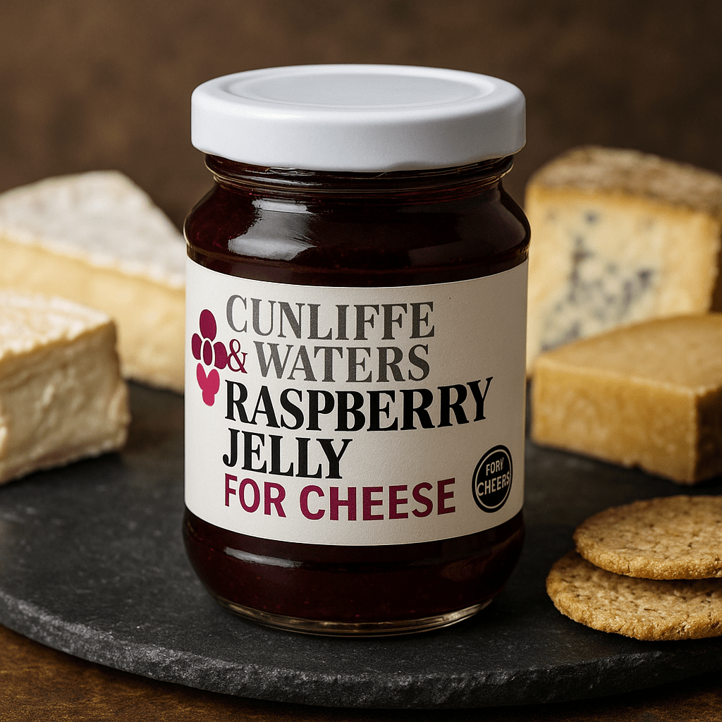 Cunliffe & Waters – Raspberry Jelly for Cheese - 160g - Whisked.net.au