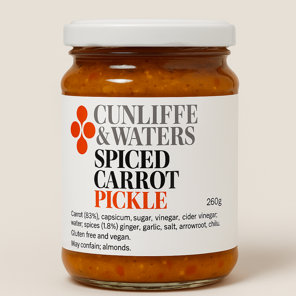 Cunliffe & Waters – Spiced Carrot Pickle – 260g - Whisked.net.au