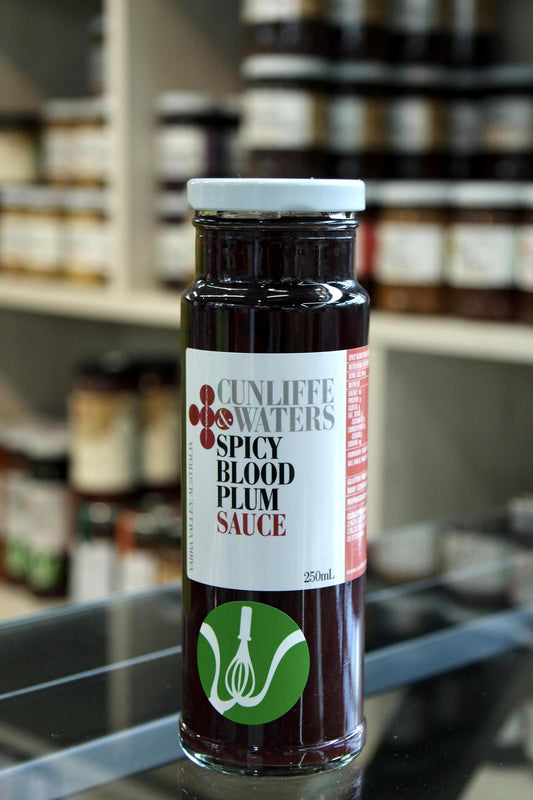 Cunliffe & Waters - Spicy Blood Plum Sauce - 250ml - Whisked.net.au