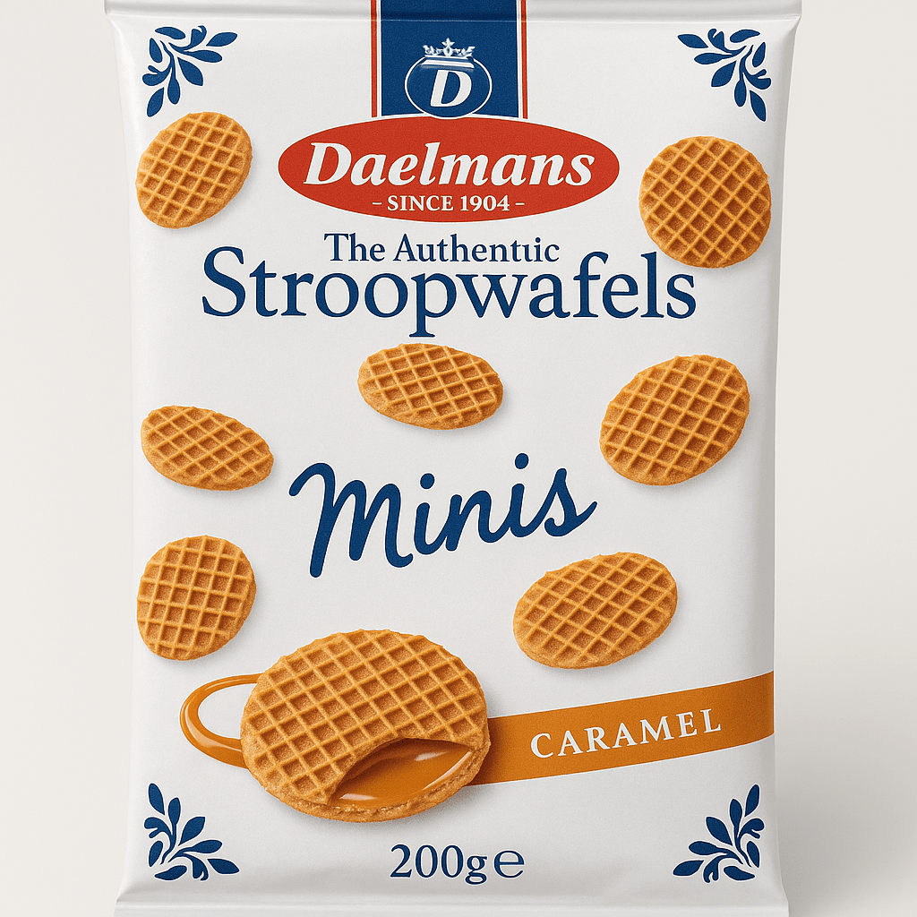 Daelmans – Mini Caramel Stroopwafels – 200g - Whisked.net.au