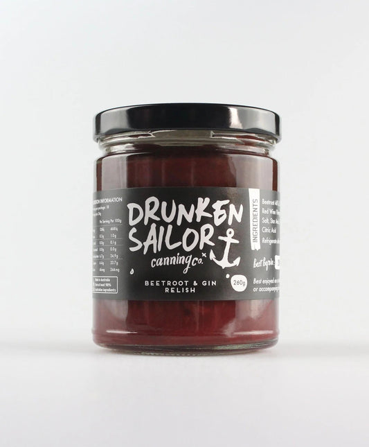 Drunken Sailor Canning Co - Beetroot & Gin Relish - Whisked.net.au