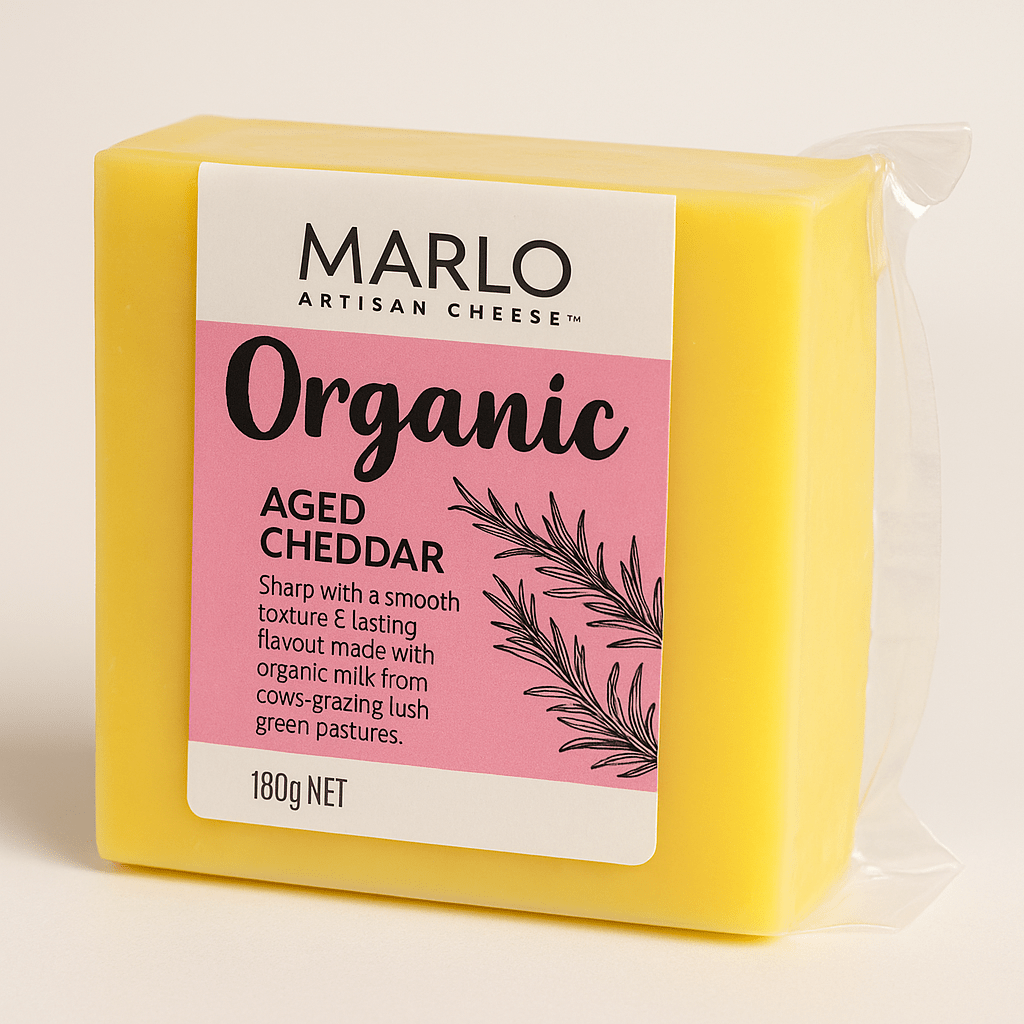 Marlo - Organic Aged Cheddar - Whisked.net.au