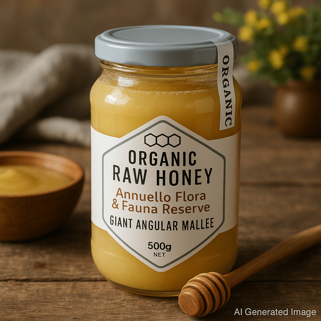 RAW Honey - Organic Giant Angular Mallee - Whisked.net.au