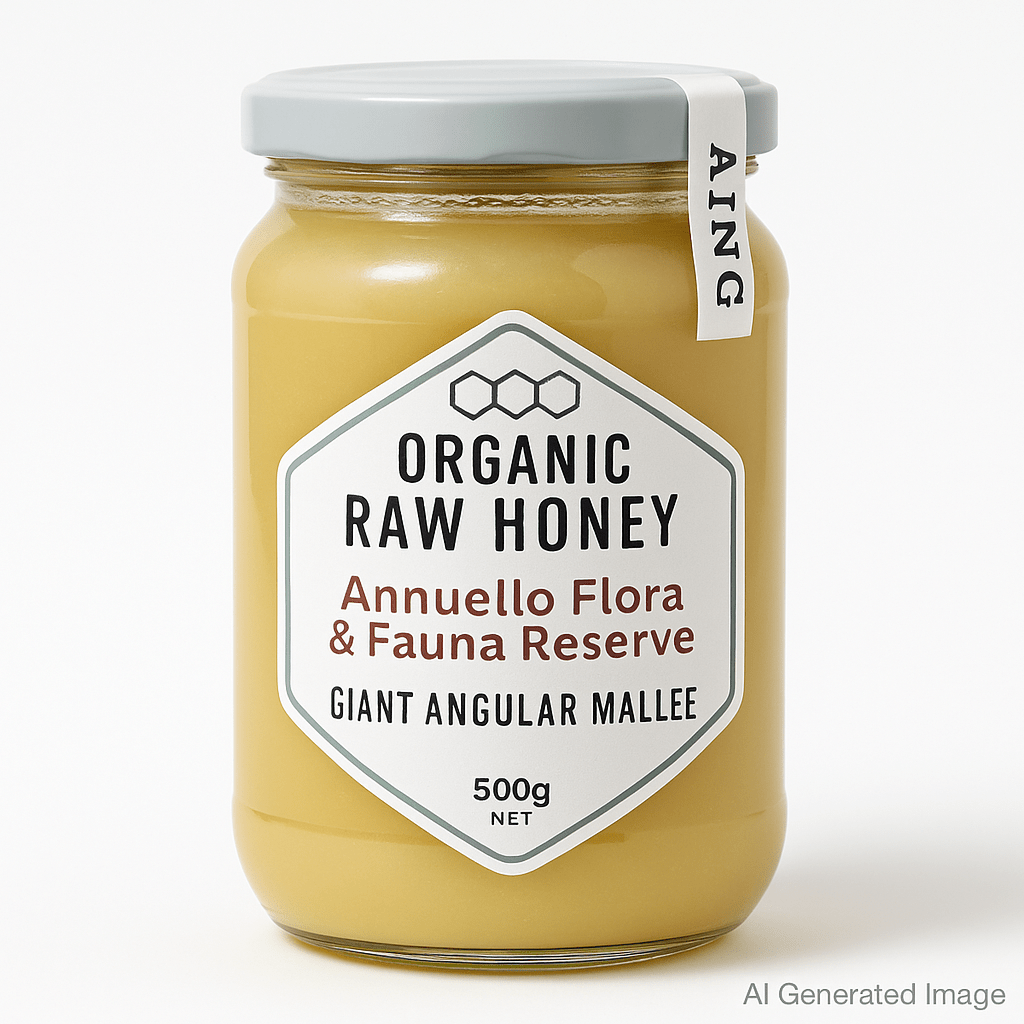 RAW Honey - Organic Giant Angular Mallee - Whisked.net.au