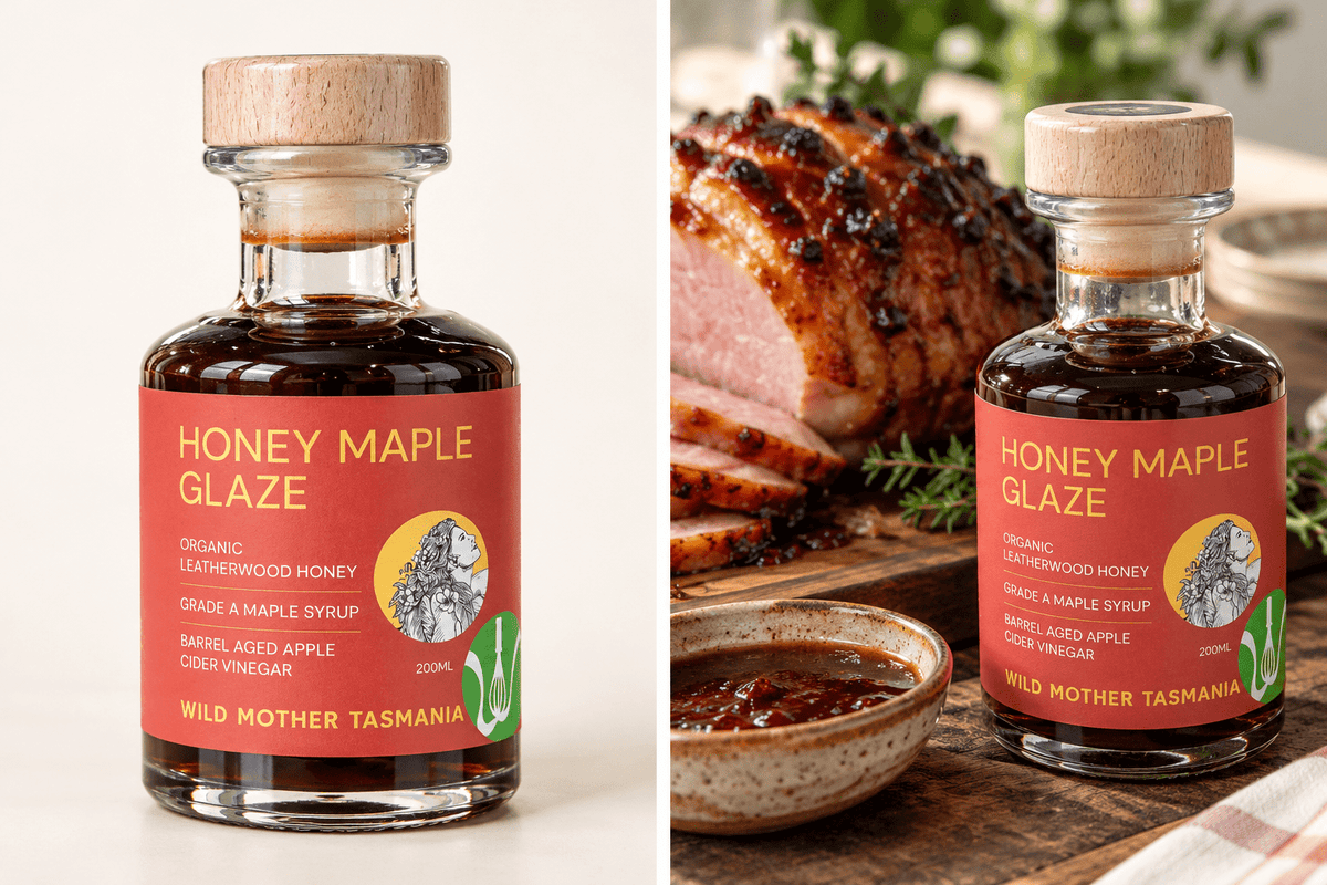 Wolf Mother Tasmania - Honey Maple Glaze - 200ml - Whisked.net.au