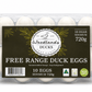 Woodlands Ducks - Free Range Duck Eggs 10 Pack - Min. 720g - Whisked.net.au