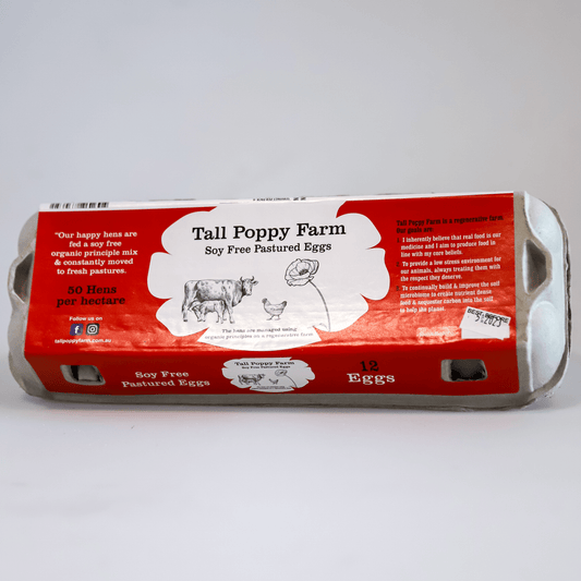Tall Poppy Farm - Organic, Soy Free & Pastured Eggs - Whisked.net.au